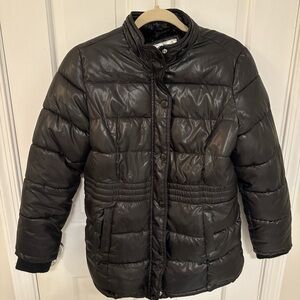 Justice Black Puffer Jacket for Kids